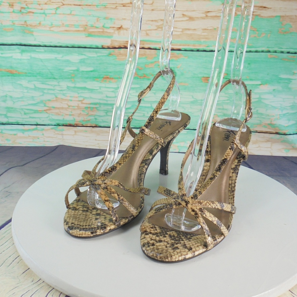 Fioni Aemal Snake Print Strappy Sandals Size 7.5 W